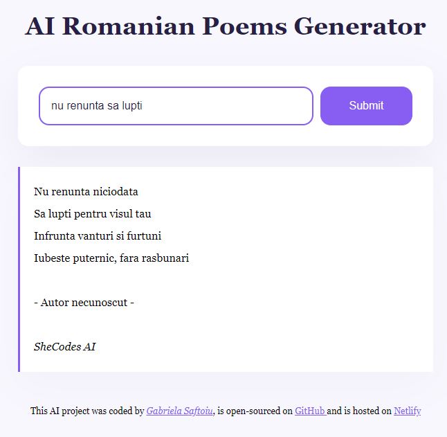 AI-Poems-Generator Project preview